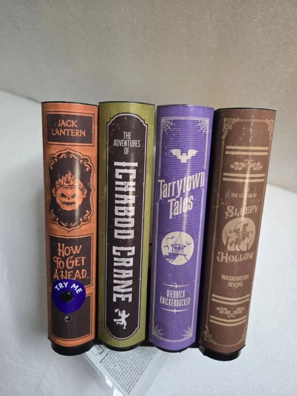 Halloween Haunted Living Shuffling Faux Book Ichabod Crane Jack 795068